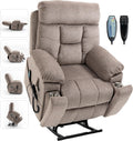 26in Extra Large Lazy Boy Recliner Chair for Tall Men Up to 6'2'/350lb Adjustment Power Lift Recliner Chair with Cupholder, Massage Chair Recliner with Lumbar Heating