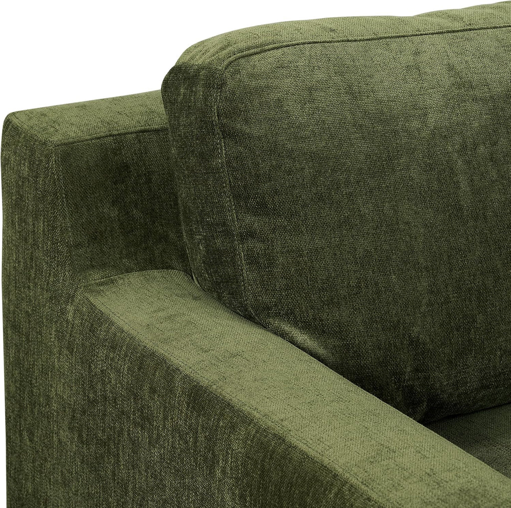 POLY & BARK Zyon Sofa, Distressed Green Velvet