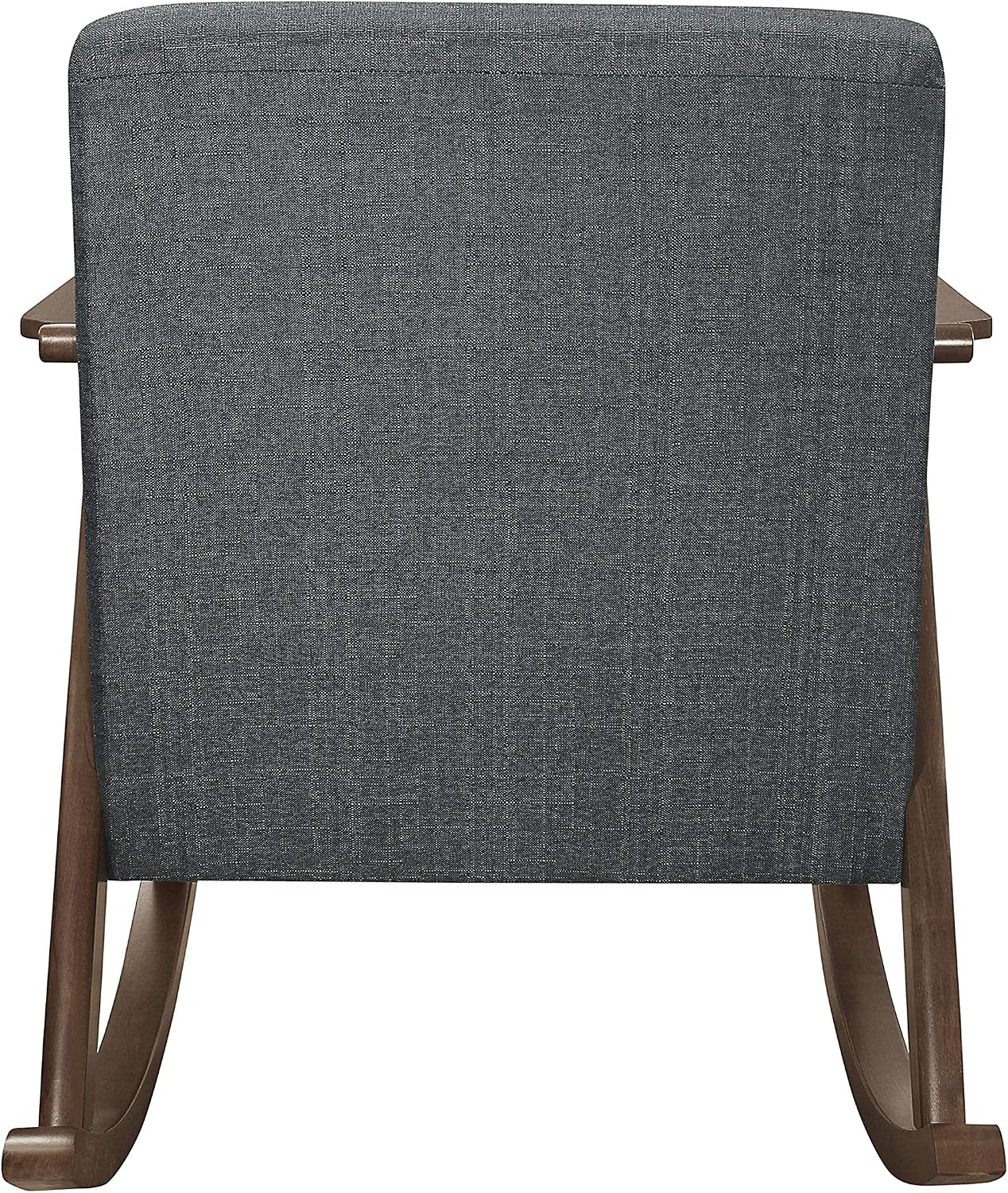 Lexicon Helena 28.5' W Fabric Wood Arm Rocking Chair, Dark Gray