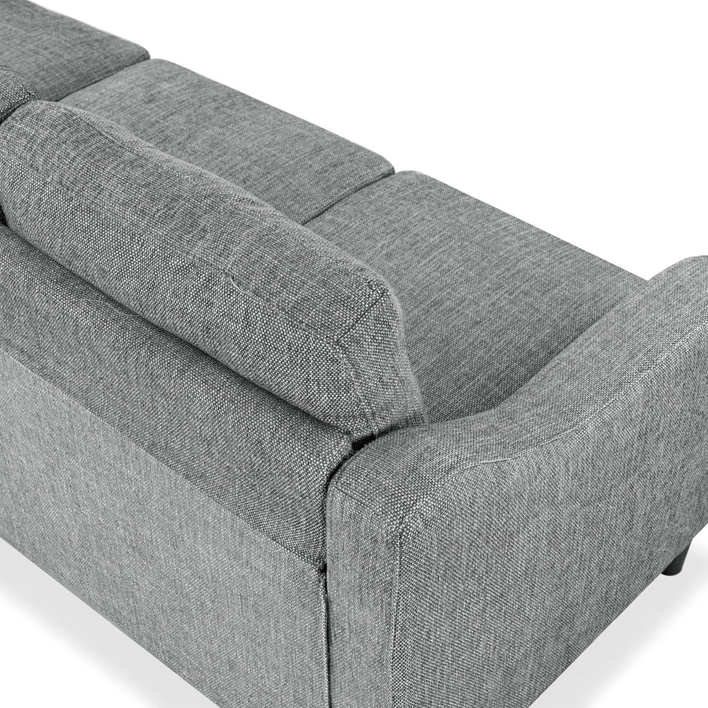 SAFAVIEH Couture Furniture Collection Nathaniel Grey Tufted 3-Seater Sofa